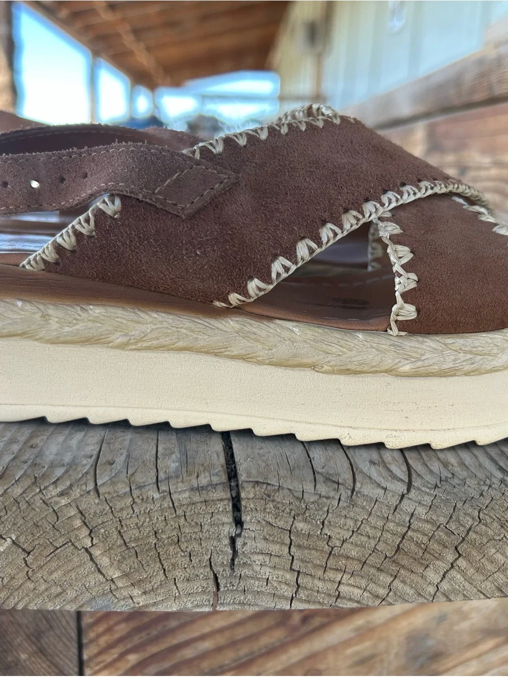 Women’s Fabio Maggenti suede sandals super cute and comfortable.